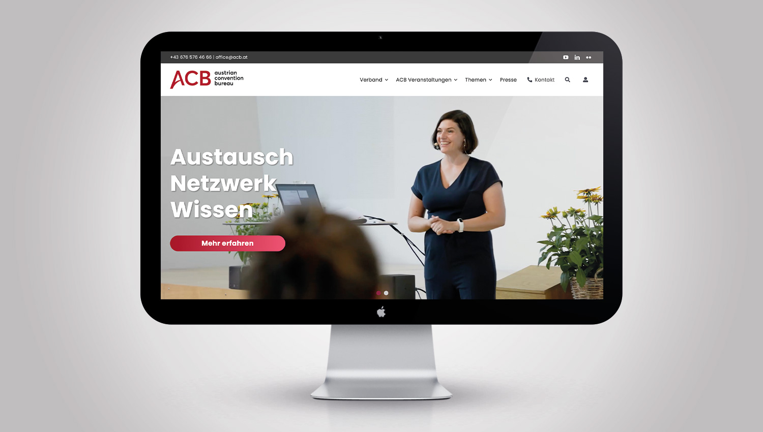 Startseite der ACB Website