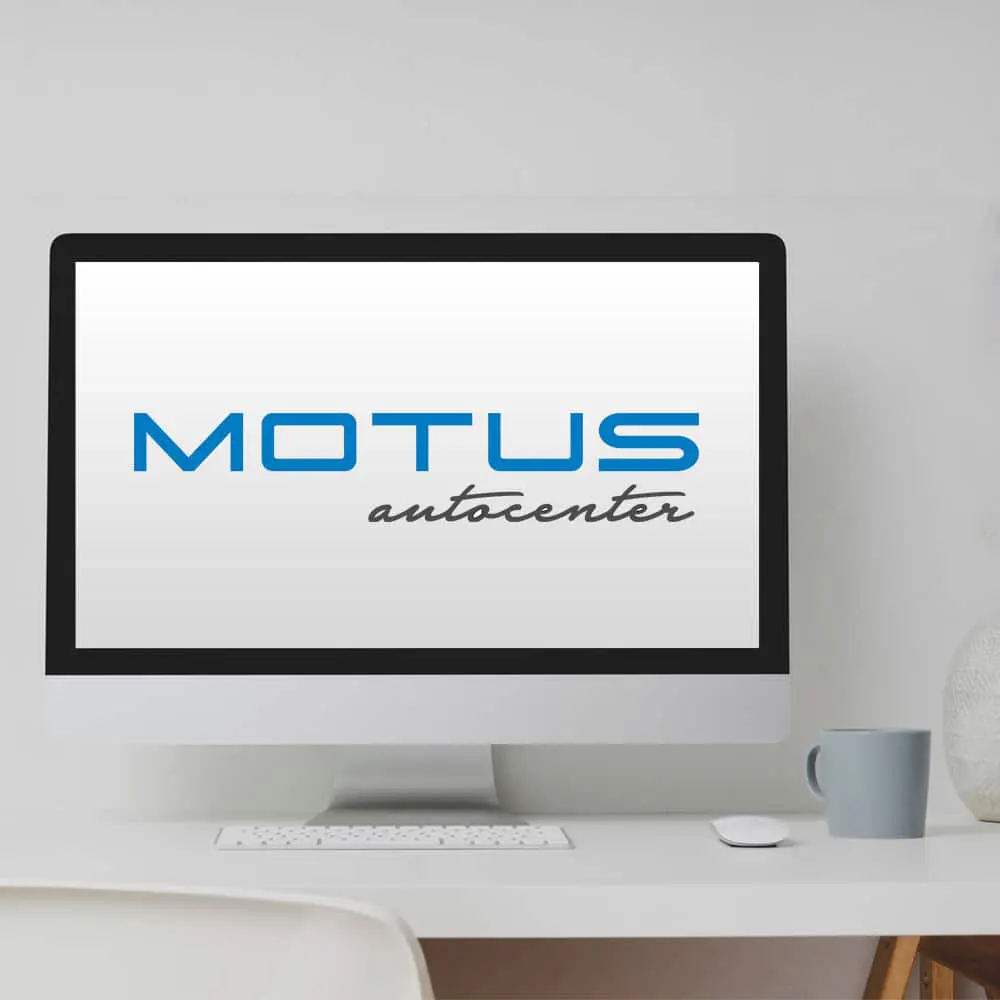 Motus Autocenter Logo auf iMac